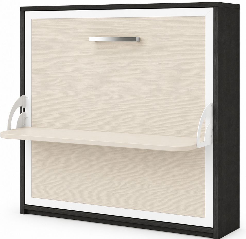 Lit escamotable horizontal avec bureau BONA - Ouverture automatique assistée - Version renforcée - Photo n°1