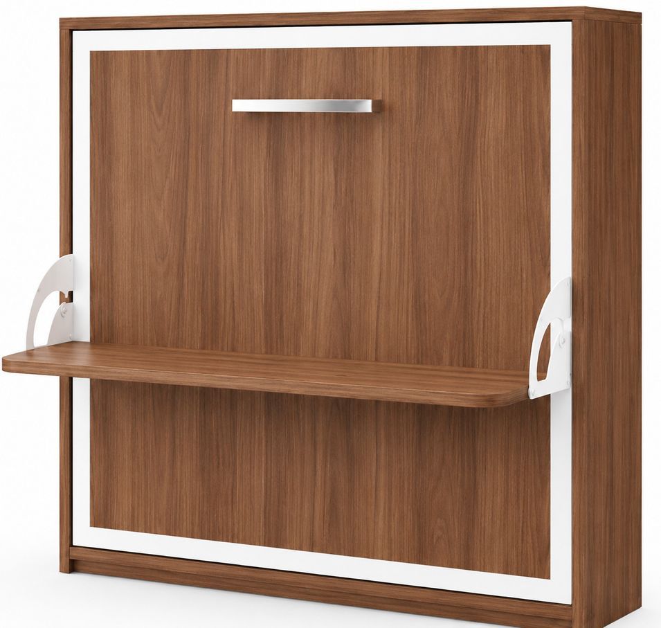 Lit escamotable horizontal avec bureau BONA - Ouverture automatique assistée - Version renforcée - Photo n°1