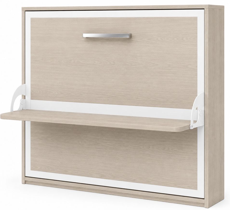 Lit escamotable horizontal avec bureau BONA - Ouverture automatique assistée - Version renforcée - Photo n°1