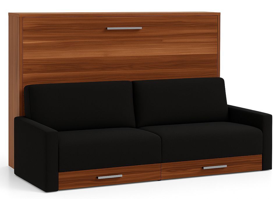 Lit escamotable horizontal avec canapé et rangement VETAL - Photo n°1