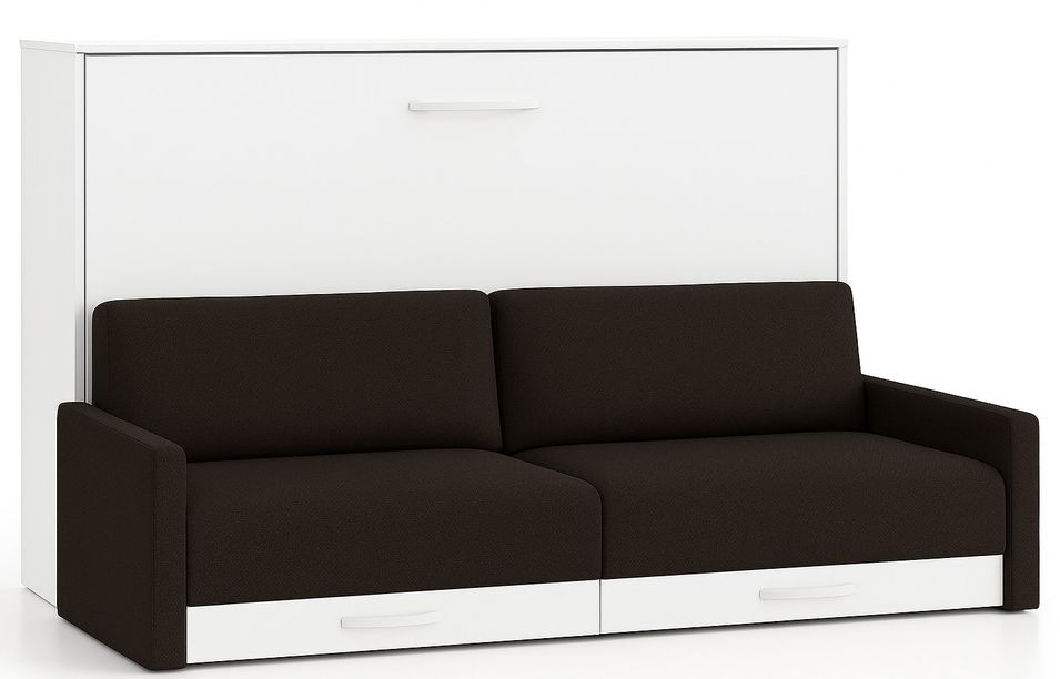 Lit escamotable horizontal avec canapé et rangement VETAL - Photo n°1