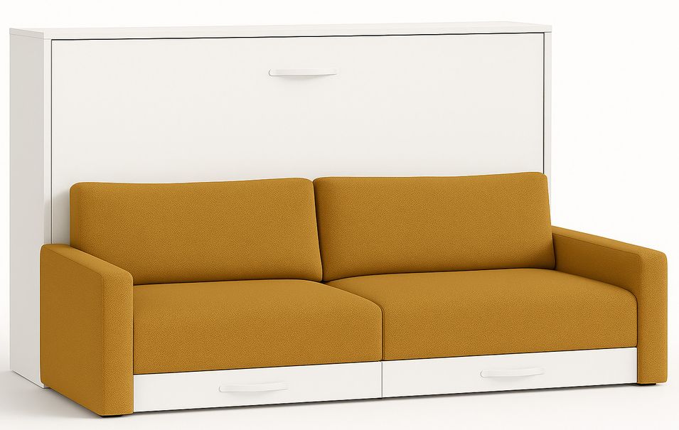 Lit escamotable horizontal avec canapé et rangement VETAL - Photo n°1