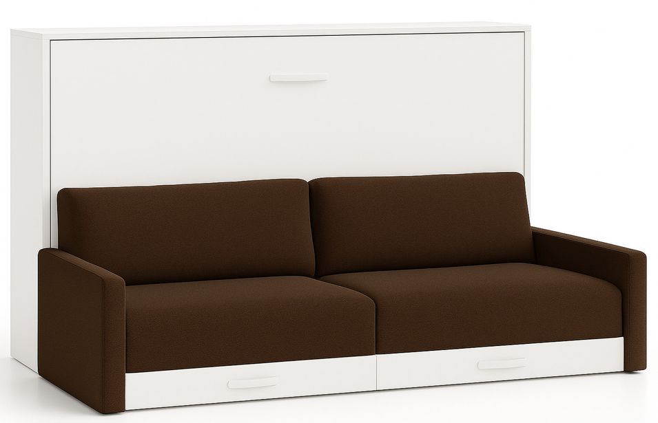 Lit escamotable horizontal avec canapé et rangement VETAL - Photo n°1