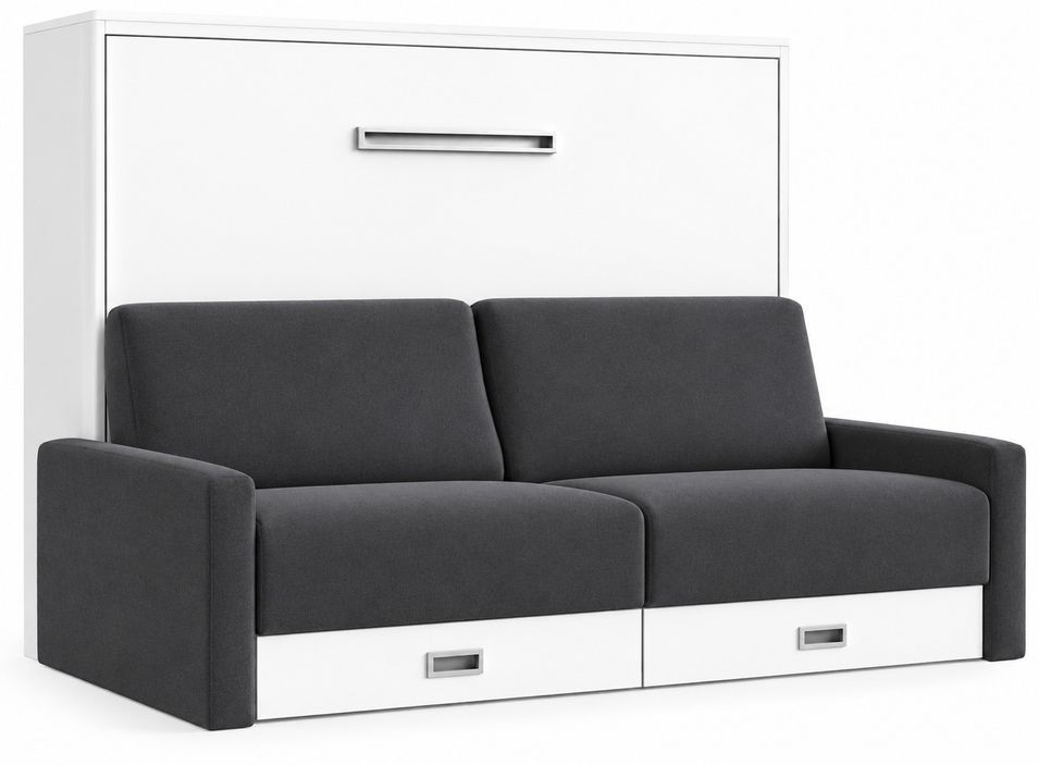 Lit escamotable horizontal avec canapé & rangements VETAL – Sommier inclus & ouverture assistée - Photo n°1
