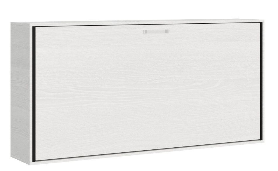 Lit escamotable horizontal blanc Bounto 85x185 cm - Photo n°1