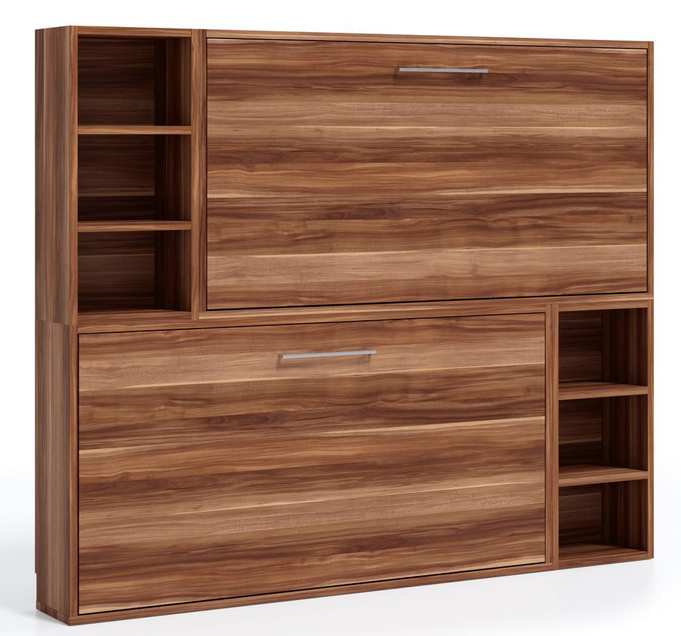 Lit escamotable superposé avec niches de rangement Briano - Photo n°1