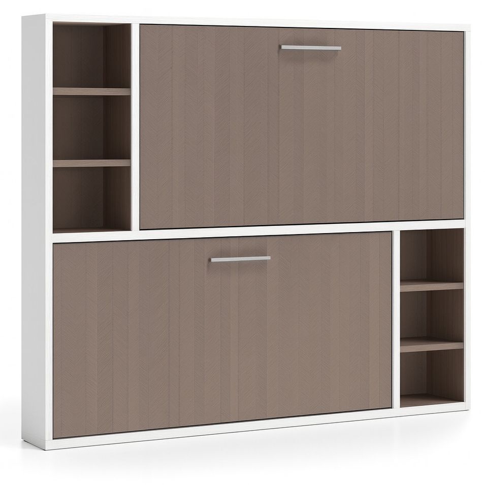 Lit escamotable superposé horizontal avec étagères BINKA - Photo n°1