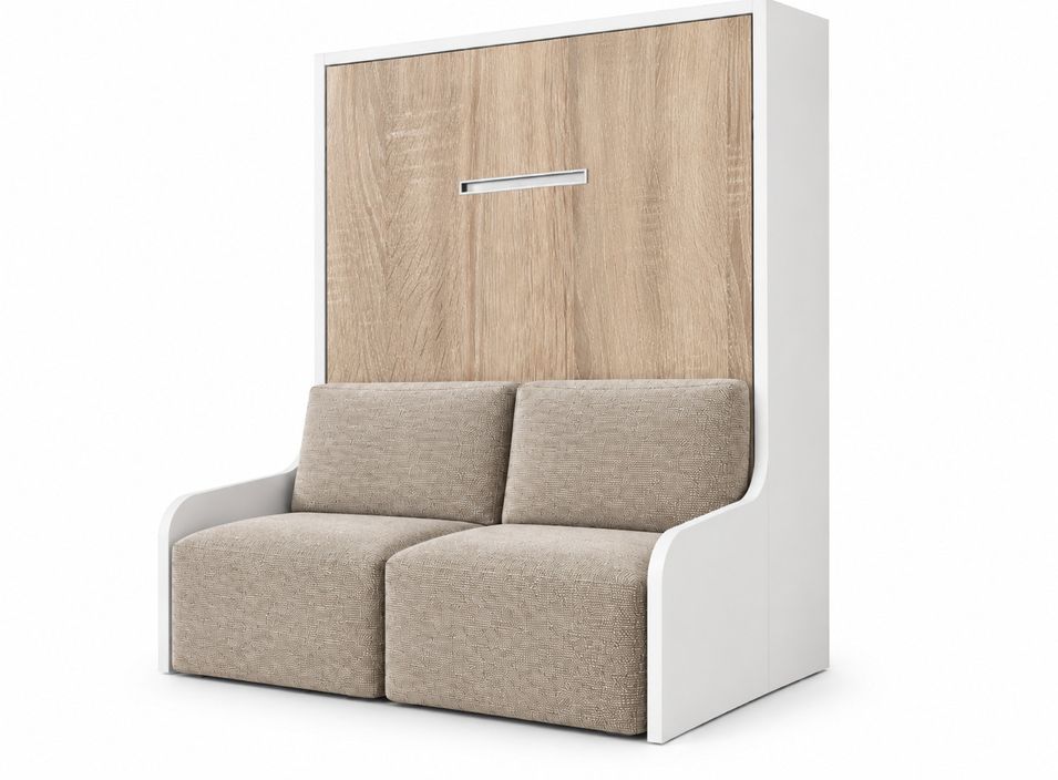 Lit escamotable vertical autoporteur avec banquette KOZZA – Sans fixation murale - Photo n°1
