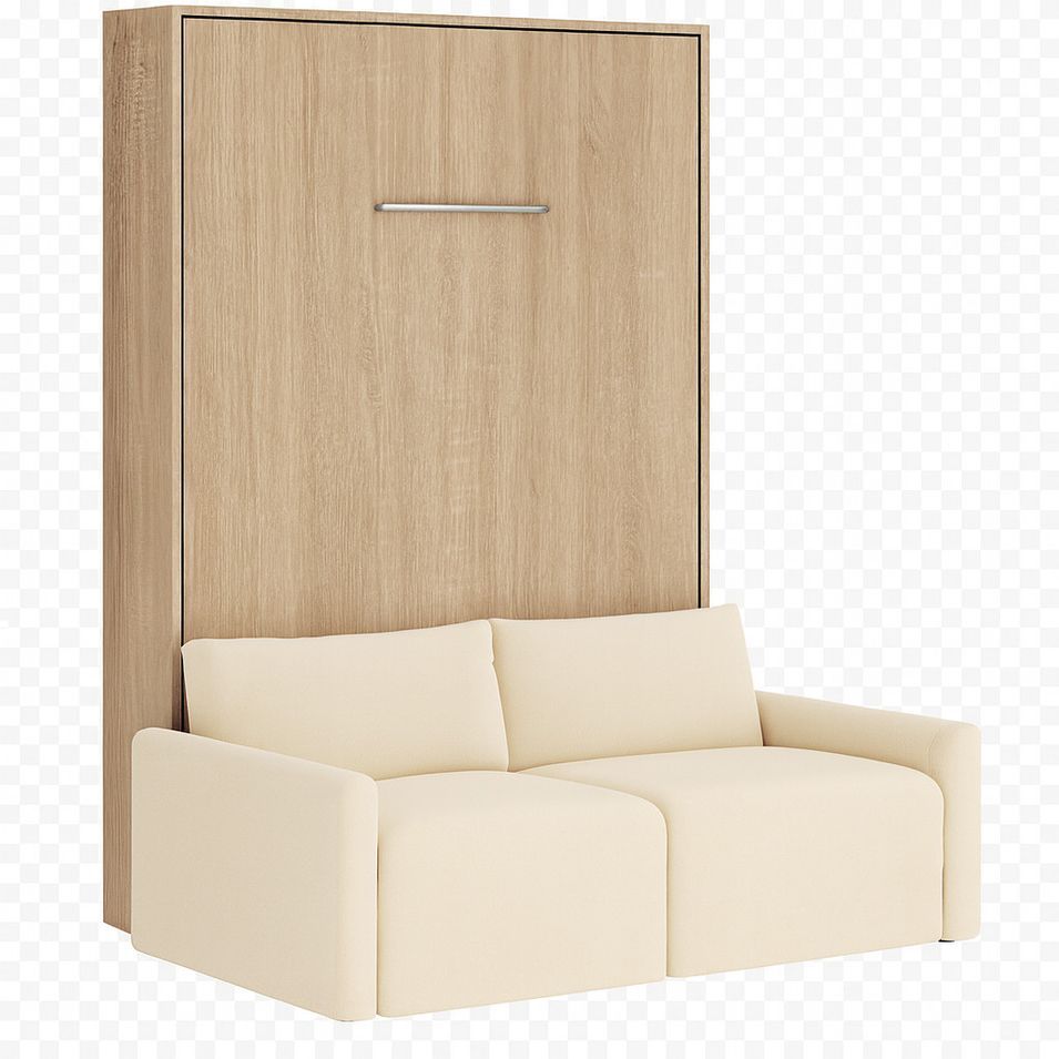 Lit escamotable vertical avec canapé tissu VALENCIA - Photo n°1