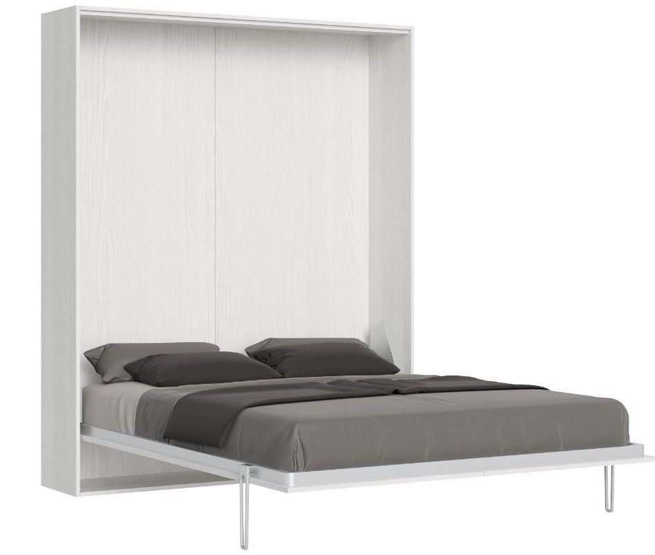 Lit escamotable vertical bois blanc kanto 160x190 cm - Photo n°1