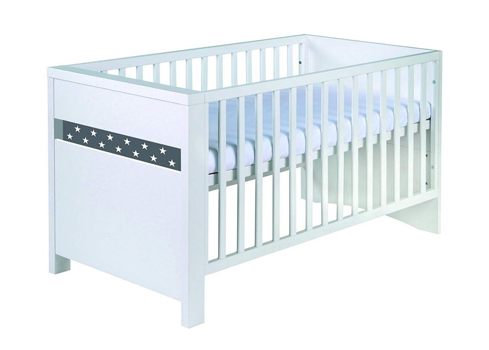 Lit évolutif à barreaux blanc Planète Star 70 - Photo n°1