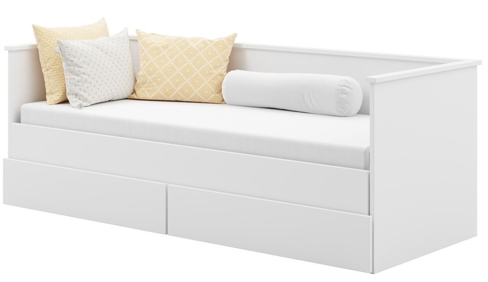 Lit extensible gigogne 80x200 cm avec rangements HELA – 2 couchages + matelas inclus - Photo n°1