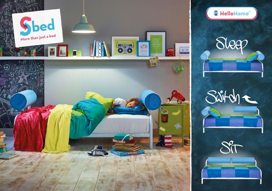 Lit junior modulable Polochon bleu - Photo n°1