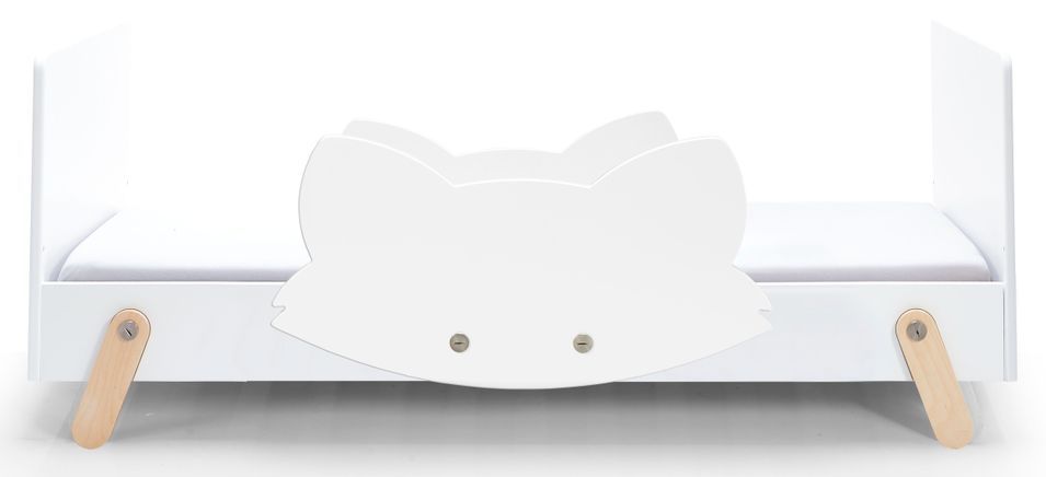 Lit laqué blanc à motif renard laqué blanc Fox 70 - Photo n°1