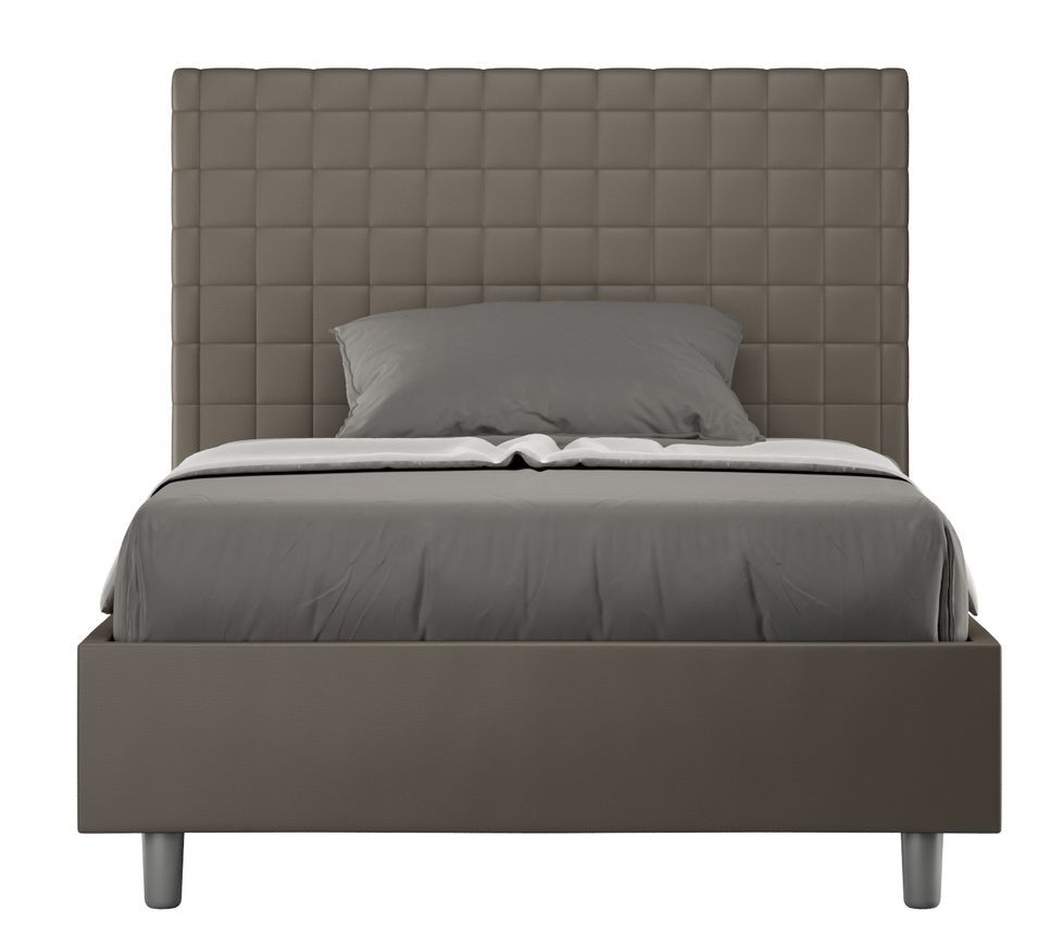 Lit matelassé à carreaux simili cuir Kunda - Photo n°1