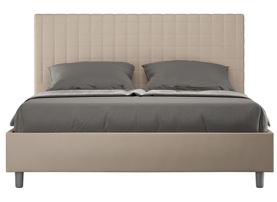 Lit matelassé à carreaux simili cuir Kunda - Photo n°1