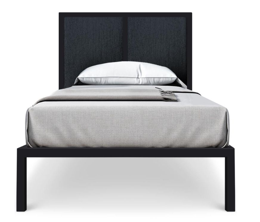 Lit métal Gris Jany 90 - Photo n°1