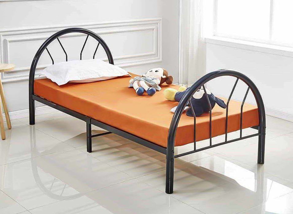 Lit métal noir Kazak 90x190 cm - Photo n°1