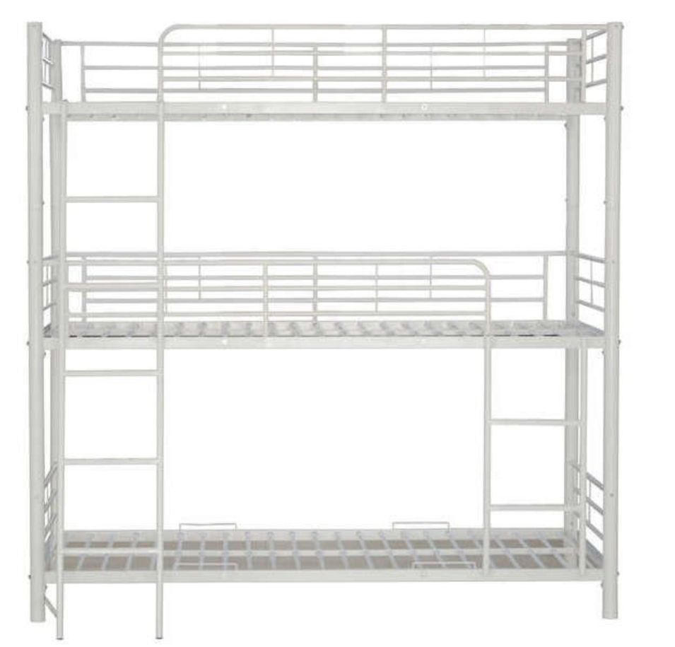 Lit superposé 3 niveaux métal 90x190 cm Trio - Photo n°1