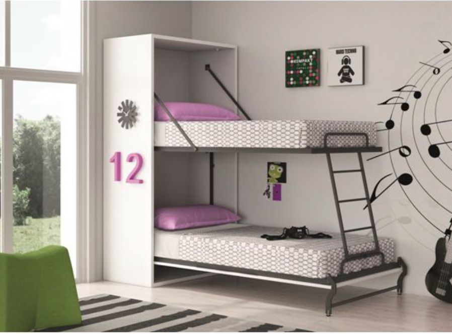 Lit Superposé Violet 80x160 Cm - Mezzanine Avec Tiroir - Bois De Pin Gris Moderne - 168x86x141 Cm