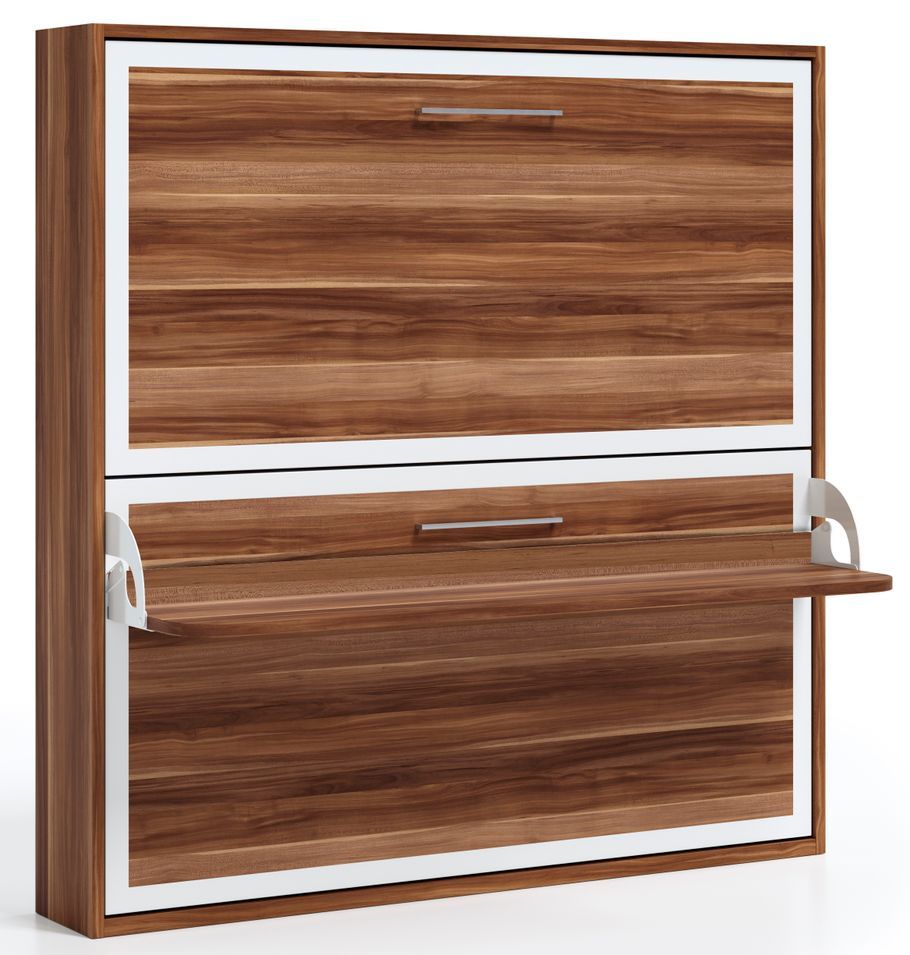 Lit superposé escamotable avec bureau MELINA – Conception renforcée - Photo n°1