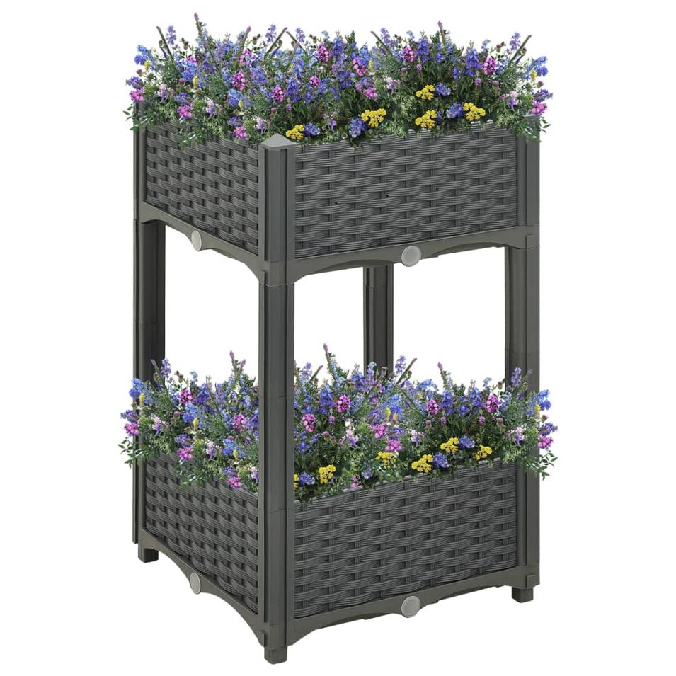 Jardinière 40x40x71 cm Polypropylène 2 - Photo n°1