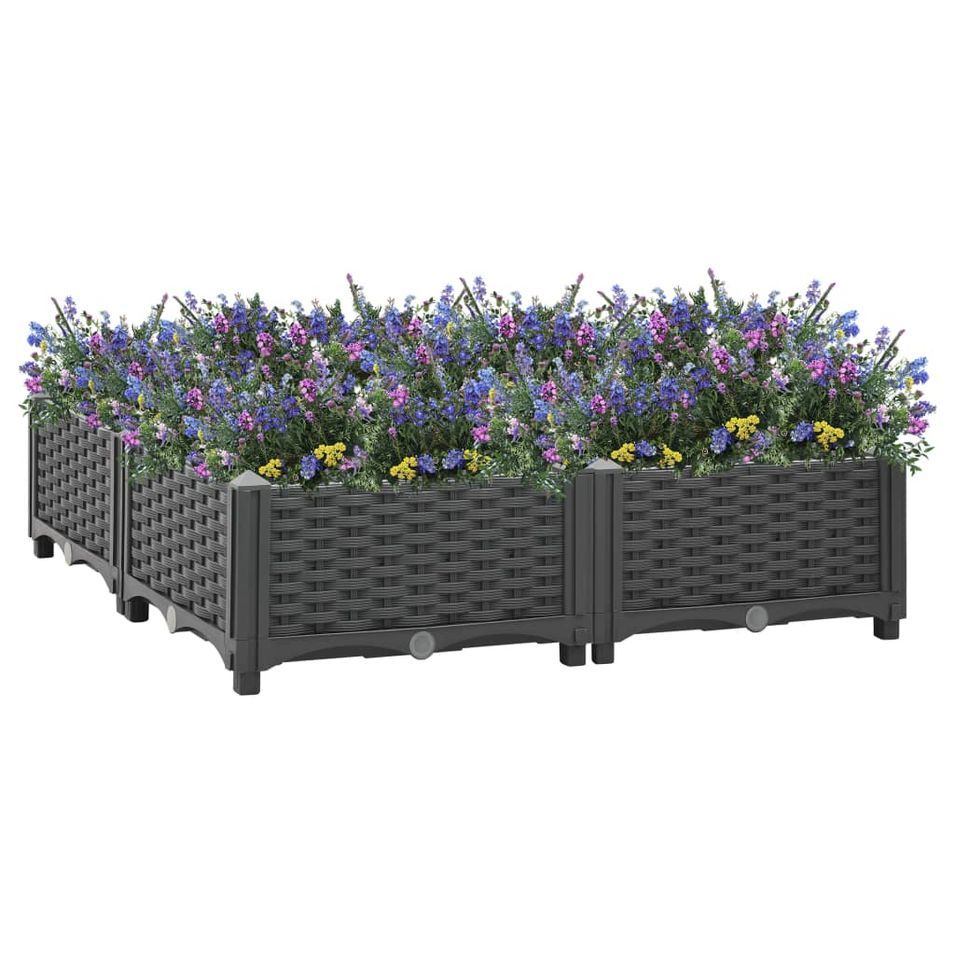 Jardinière 80x80x23 cm Polypropylène 2 - Photo n°1