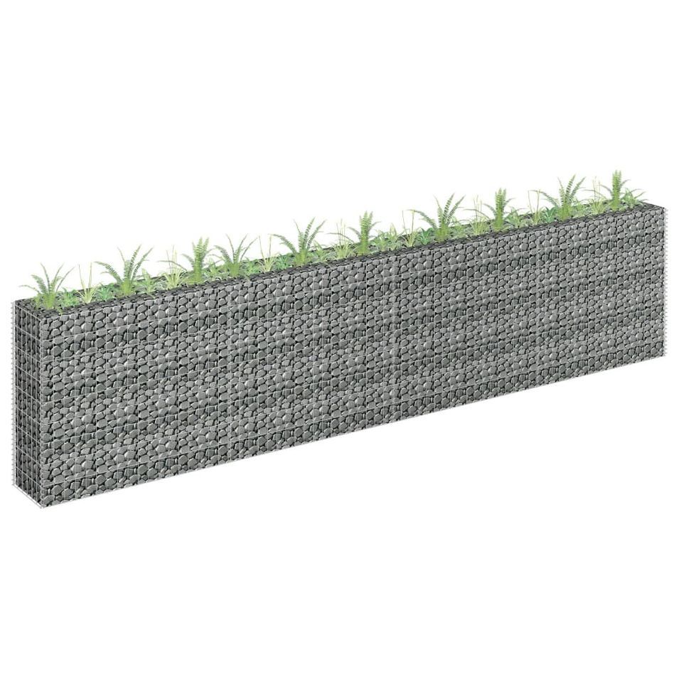 Jardinière à gabion Acier galvanisé 360x30x90 cm - Photo n°1