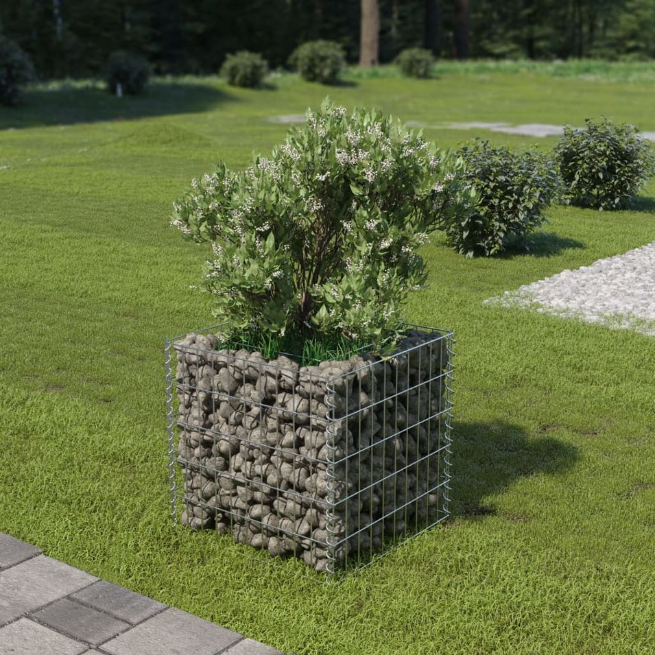 Jardinière à gabion Acier galvanisé 50x50x50 cm - Photo n°1