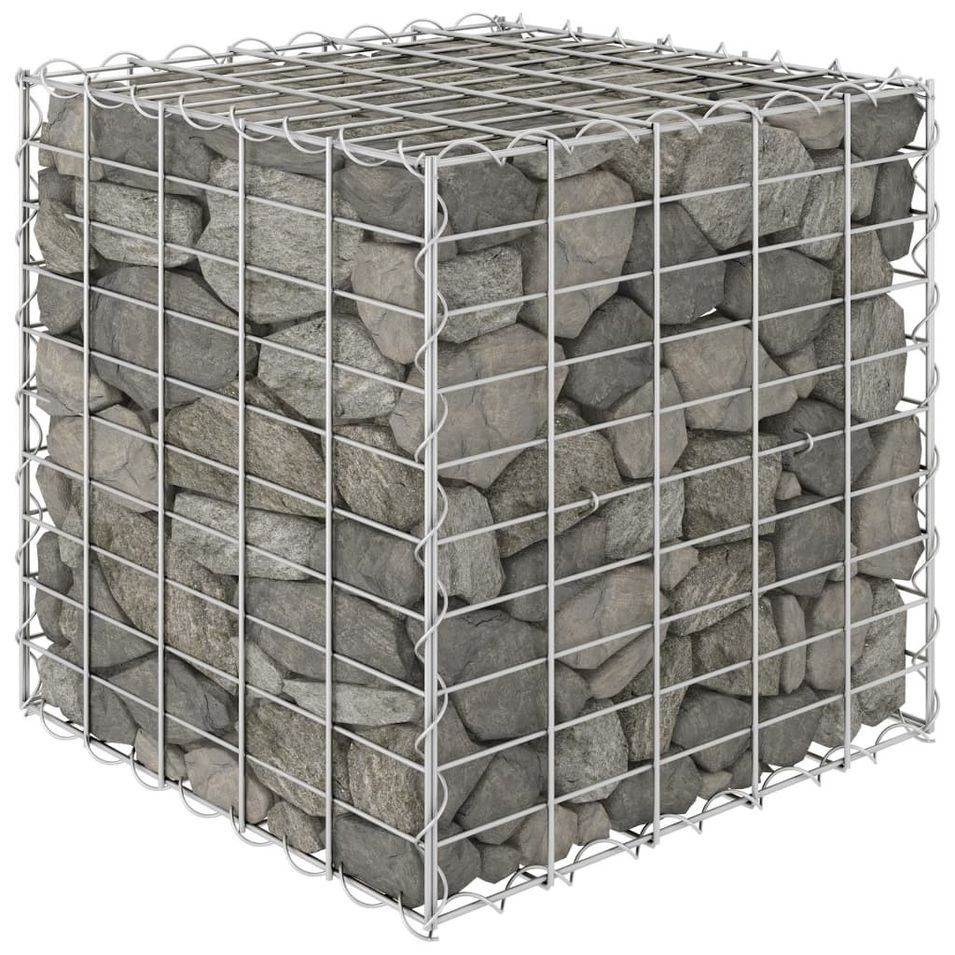 Jardinière cube à gabion Fil d'acier 50x50x50 cm - Photo n°1