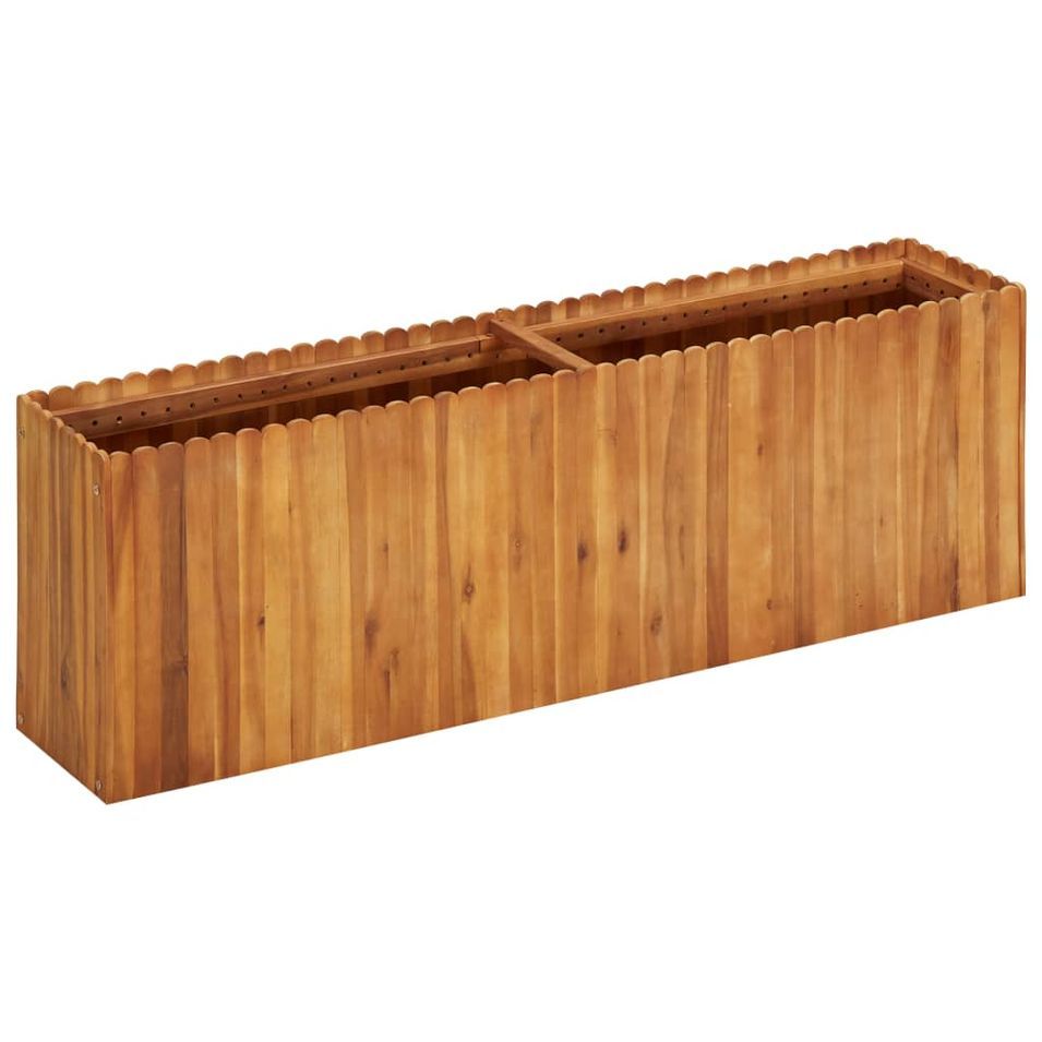 Jardinière 150x30x50 cm Bois massif d'acacia - Photo n°1