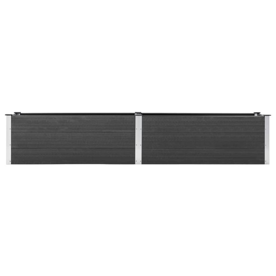 Lit surélevé de jardin 200x50x54 cm WPC Gris - Photo n°3