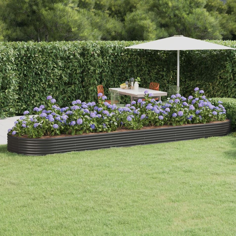 Jardinière Acier enduit de poudre Anthracite 3 - Photo n°1