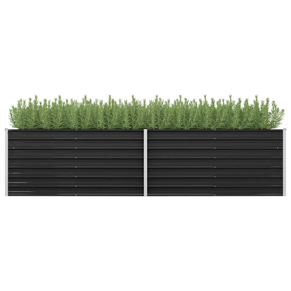 Jardinière Anthracite 320x80x77 cm Acier galvanisé - Photo n°1