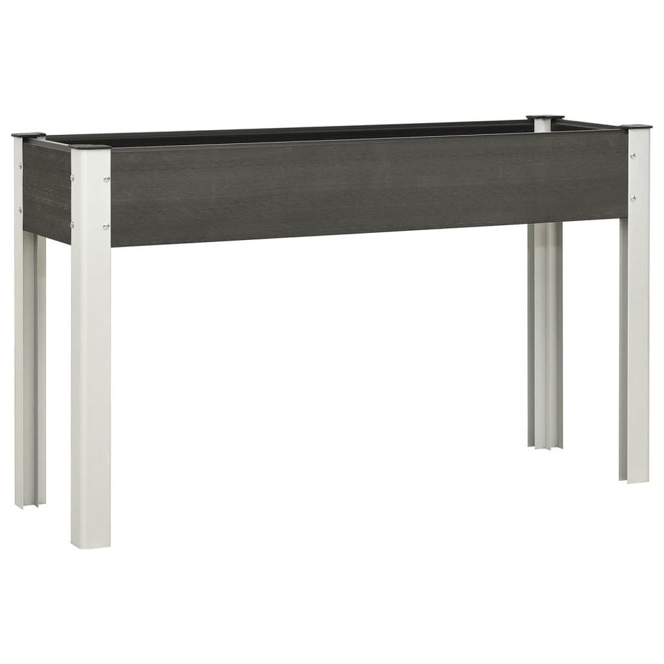 Lit surélevé de jardin Gris 120x40x75 cm WPC - Photo n°1
