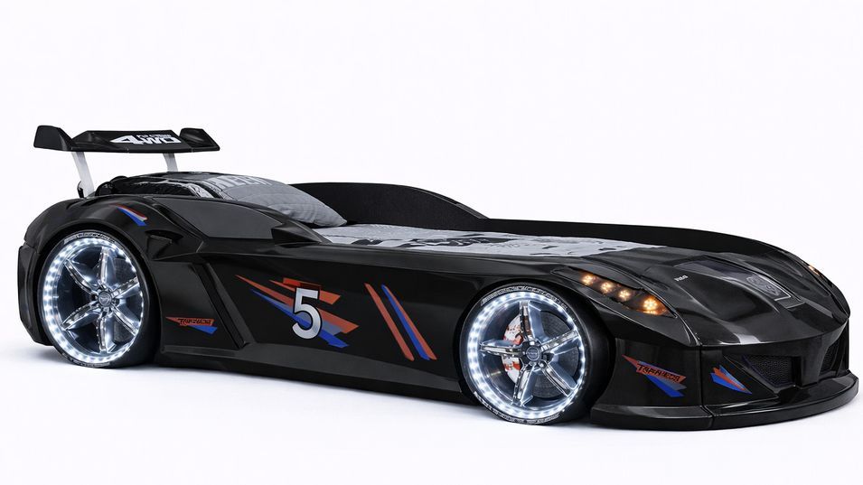 Lit voiture FORMULE 1 avec LED et bruitages – 90 x 190 cm - Photo n°1