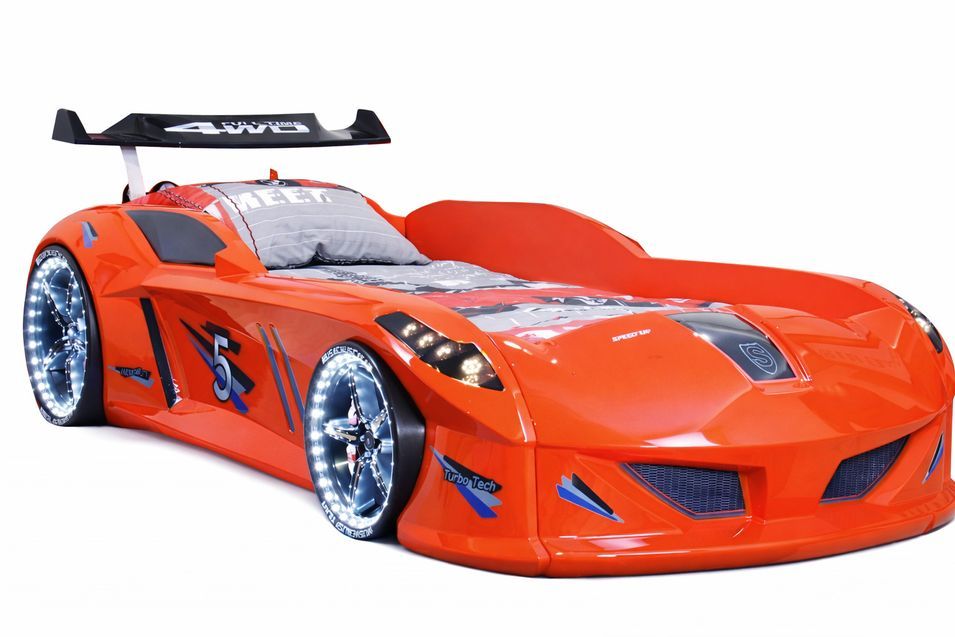 Lit voiture FORMULE 1 avec LED et bruitages – 90 x 190 cm - Photo n°1