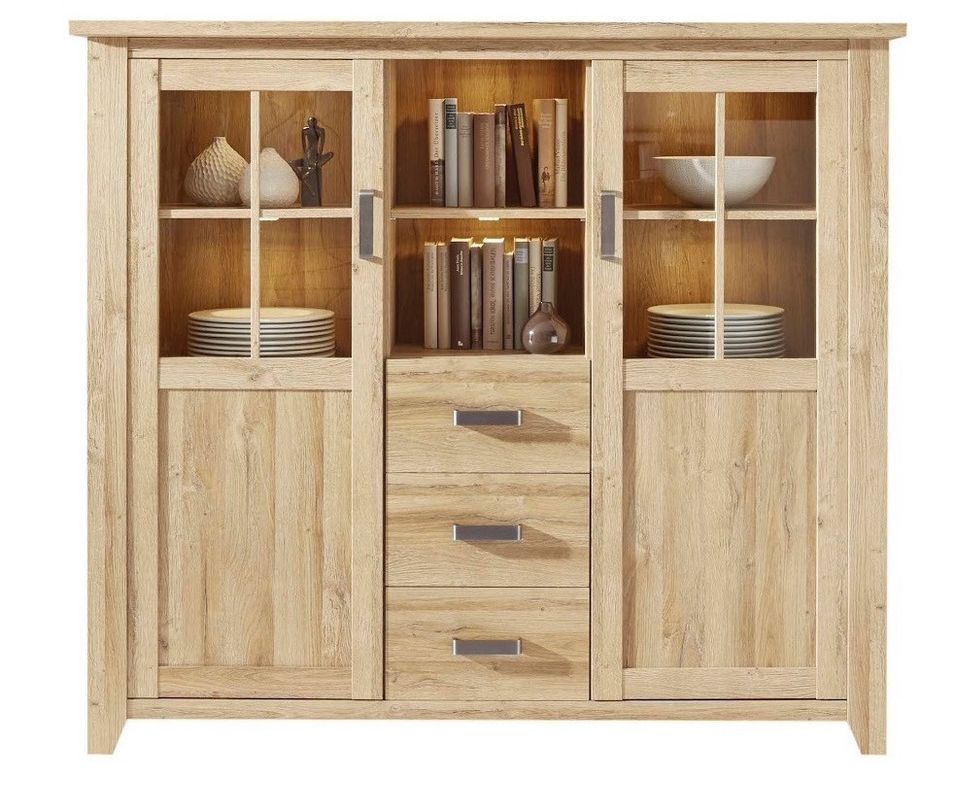 Living chêne rustique mélaminé Mobal - Photo n°1