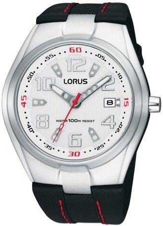 Lorus Fusion - Chrono - Gent- Ss - Silver / Black / Red - Strap RXH85FX9 - Photo n°1