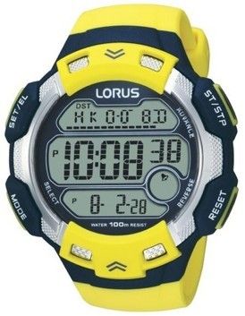 Lorus Sport - Chrono - Digital - Gent - Ss - Strap - Silver / Yellow 46 Mm R2383DX9 - Photo n°1