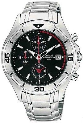 Lorus Sport - Chrono - Gent - Black - Bracelet RF885AX9 - Photo n°1