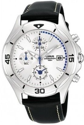 Lorus Sport - Chrono - Gent - Silver/ Black - Strap RF891AX9 - Photo n°1