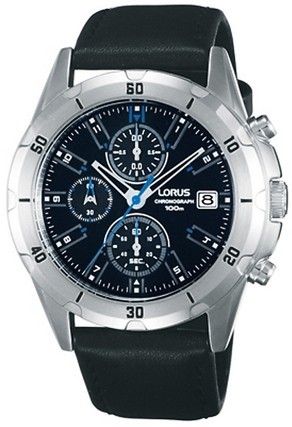 Lorus Sport - Chrono - Gent - Ss - Black/ Black - Strap RM387BX9 - Photo n°1