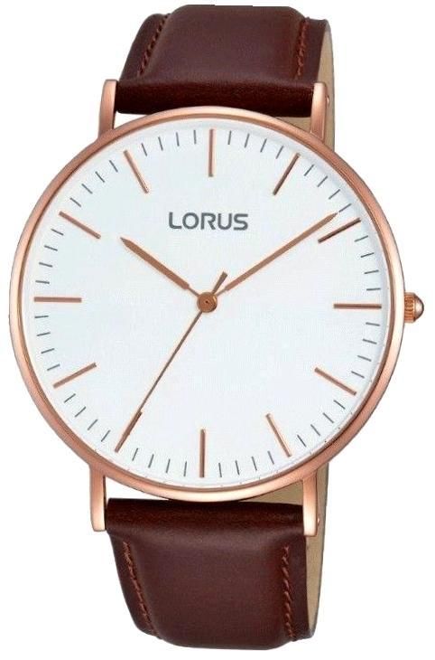 Lorus - Stainless Steel - Leather/cuoio - Quartz - 40x44 Mm - 3 Atm RH880BX9 - Photo n°1
