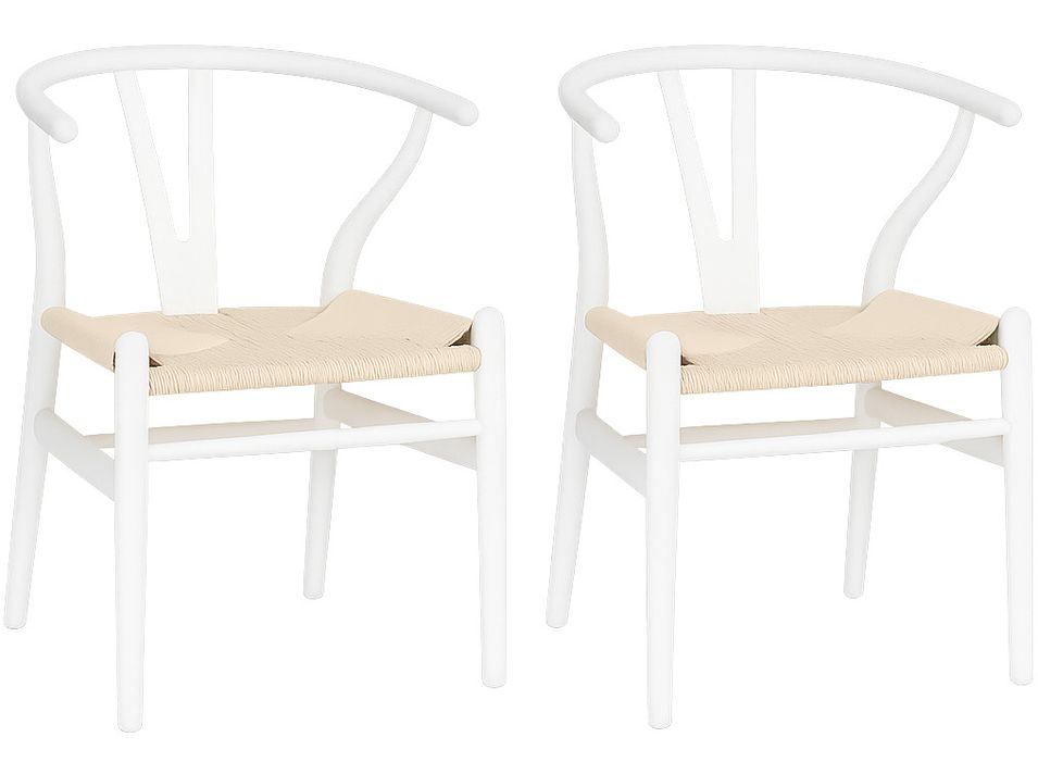 Lot de 2 chaises Artuza – Bois de hêtre et assise tressée en corde - Photo n°1