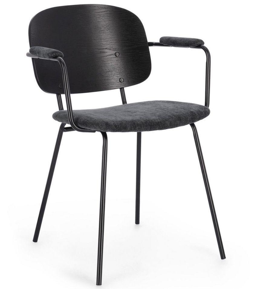 Lot de 2 chaises avec accoudoirs Serona - Élégance et confort au style rétro - Photo n°1