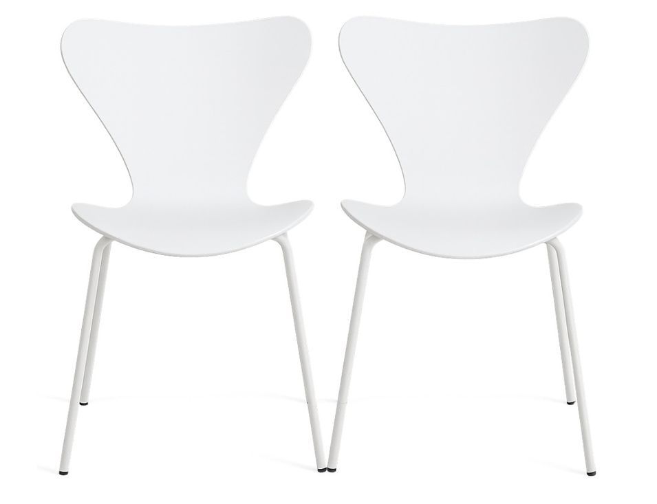 Lot de 2 chaises CELIA – Polypropylène & pieds métal - Photo n°1