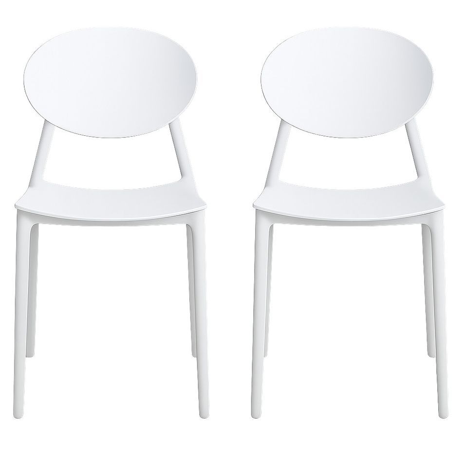 Lot de 2 chaises empilables LOBA – Polypropylène – Intérieur/Extérieur - Photo n°1
