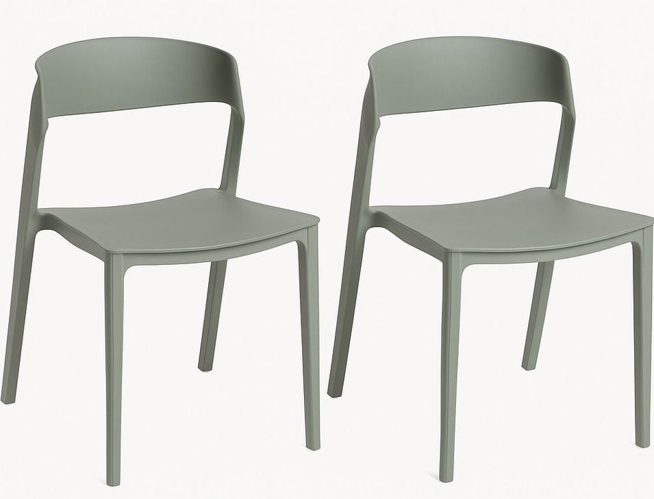 Lot de 2 chaises empilables NOZY – Polypropylène - Photo n°1