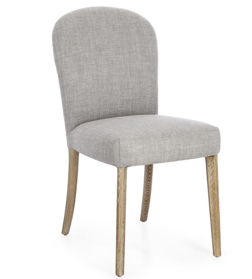 Lot de 2 chaises en bois de Frêne et tissu de qualité – Modèle Adela - Photo n°1